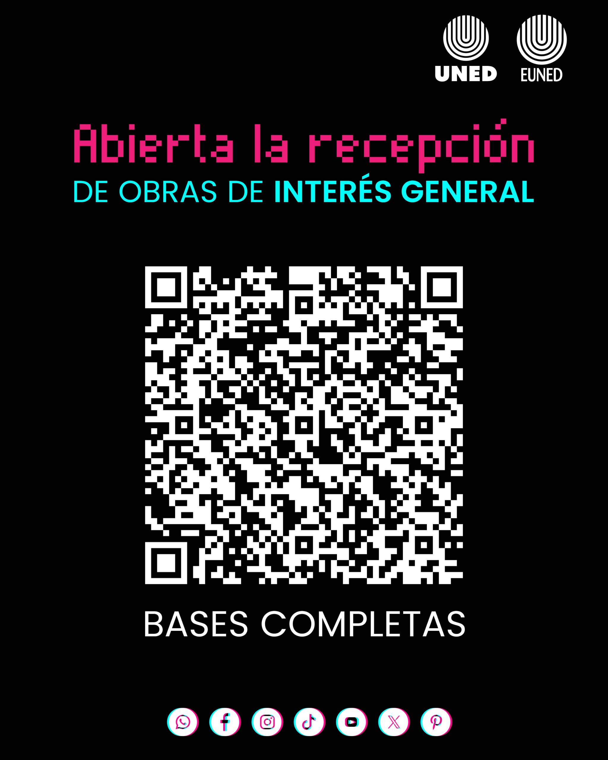 EUNED abre recepción de obras de interés general